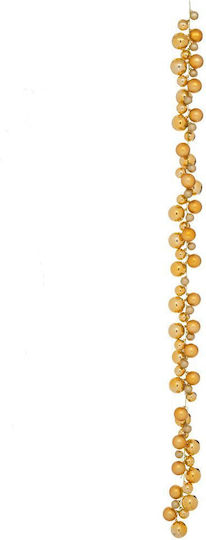 Weihnachtsgirlande aus Kunststoff, Goldfarben, 180 cm