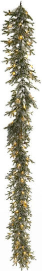 Beleuchtete Weiße Weihnachtsgirlande 270 cm
