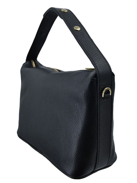 Black Leather Women's Handbag / Shoulder Bag / Crossbody Bag