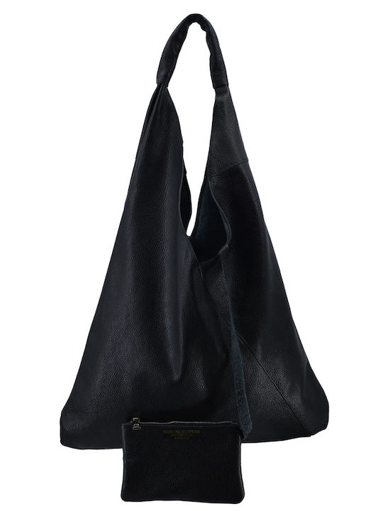 Black Leather Women's Shoulder Bag