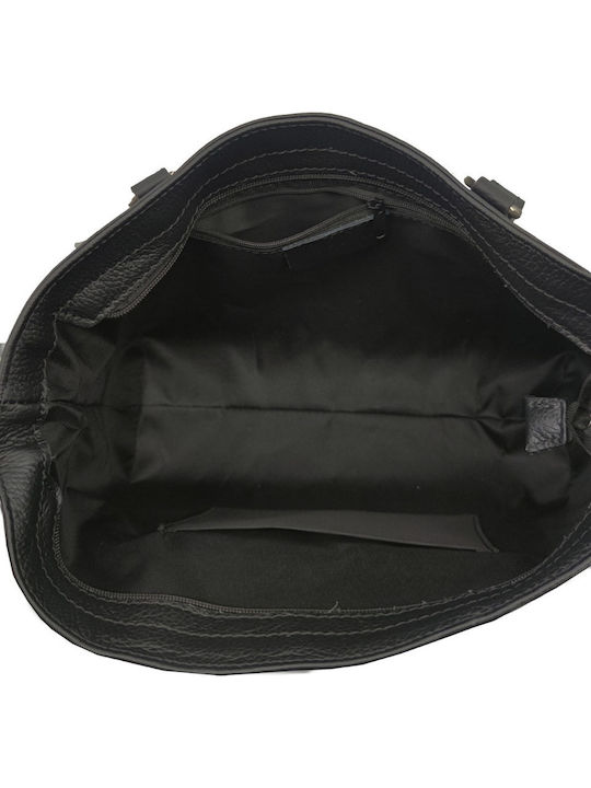Leather Women's Handbag / Shoulder Bag Black