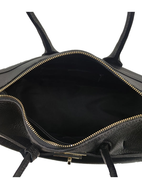 Schwarze Damen-Lederhandtasche