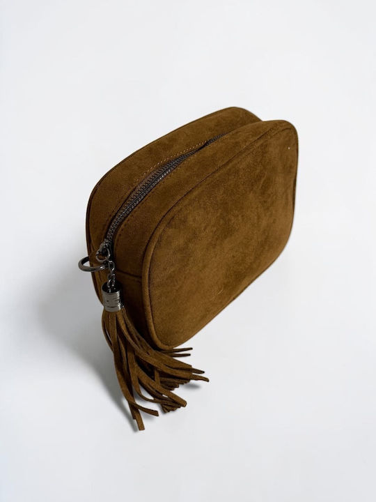 Aurora Women's Crossbody Bag Suede Brown