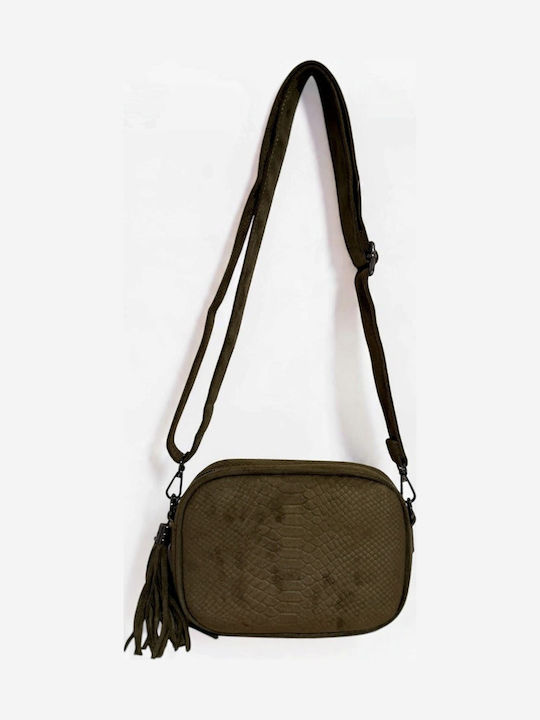 Amelia Women's Crossbody Bag Croco Olive