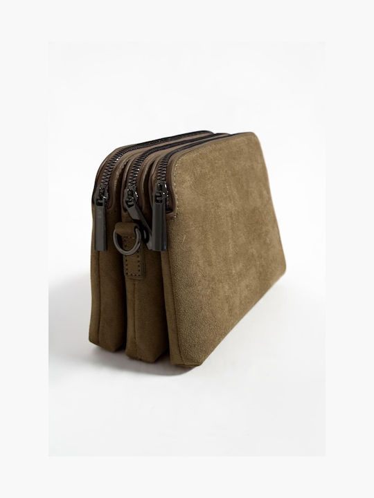 Armonia Women's Suede Crossbody Bag Beige