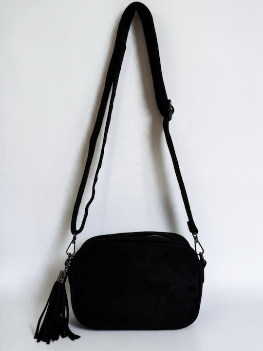 Aurora Women's Crossbody Bag Suede Black