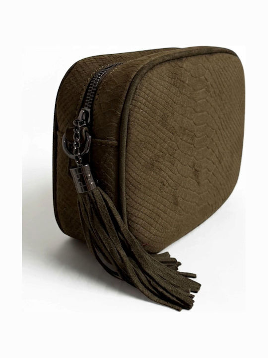 Amelia Women's Crossbody Bag Croco Olive