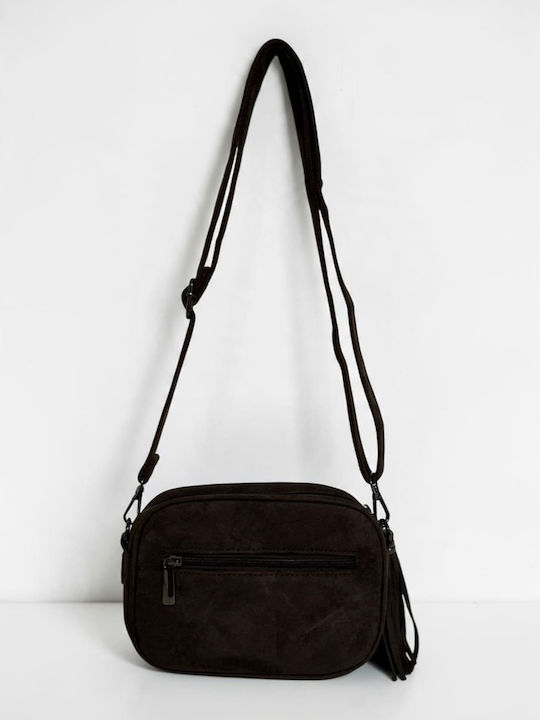 Aurora Women's Crossbody Bag Dark Brown Suede