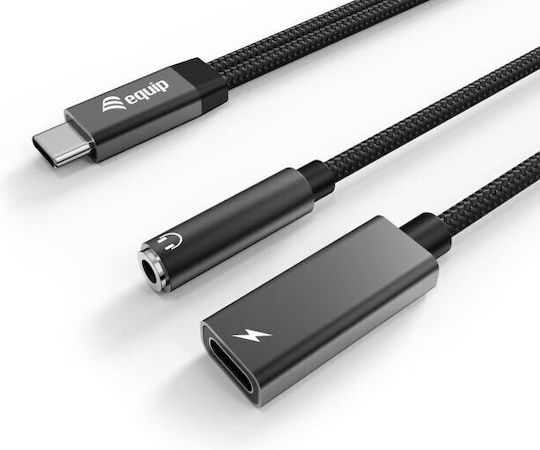 Equip 133470 USB-C-auf-3,5-mm-Konverter, 3,5-mm-Stecker auf 3,5-mm-Buchse
