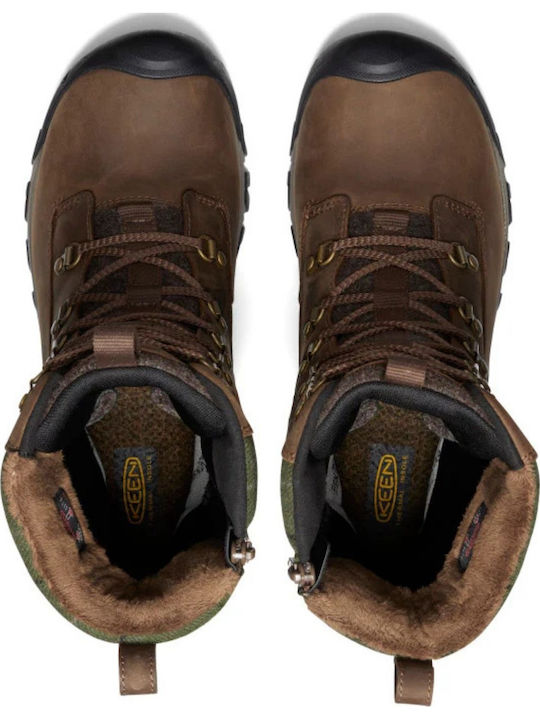 Greta Damen-Leder-Schneestiefel Braun