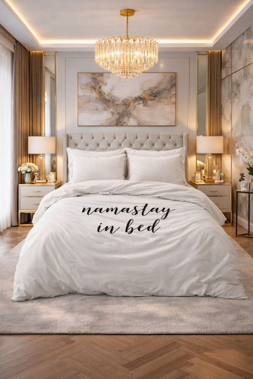 Sleeptime Подредба Пликове За Завивки 200x220см Двойна С 2 Калъфки За Възглавници Бели