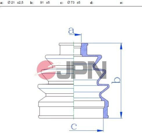 Äußere Gelenkmanschette Mazda 323 Bf Bg Ba Bj Mb176161
