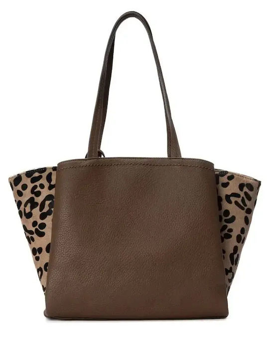 Damen-Schultertasche Taupe