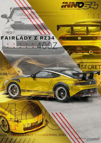 Top Secret Fairlady Z Rz34 Auriu 1:64 Model Car Inno64