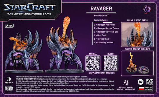 Starcraft Zerg Ravager Разширителен Комплект с 2 Миниатюри