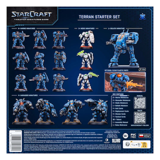 Starcraft Terran Стартов комплект със 17 миниатюри