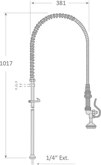 Caff S.L. Einhebel-Spültischarmatur mit einer Höhe von 96,5 cm