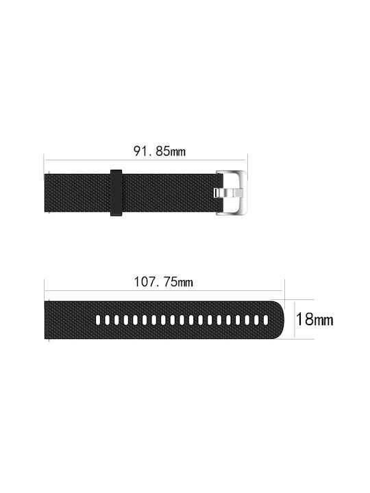 Garmin Vivoactive 4s 18 mm Uhrenarmband aus Silikon mit Diamantstruktur Lila