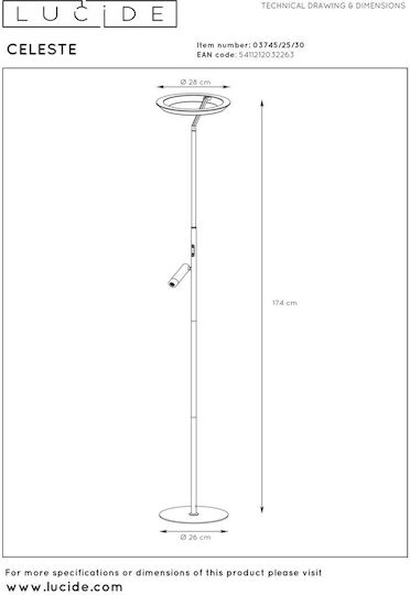 Lucide Lightning Lucide Floor Lamp H174cm