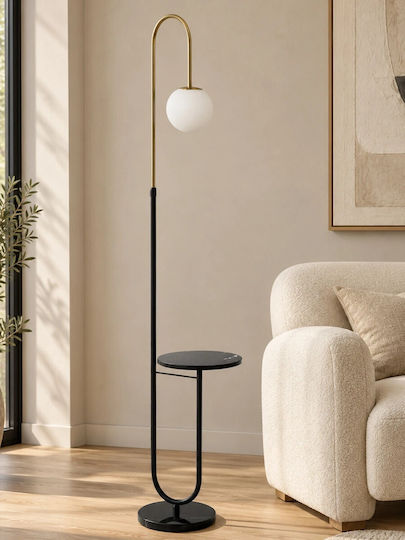 kelvo Floor Lamp H180xL38cm with E27 Bulb Holder Matte Black kelvo Floor Lamp H180xL38cm with E27 Bulb Holder Matte Black