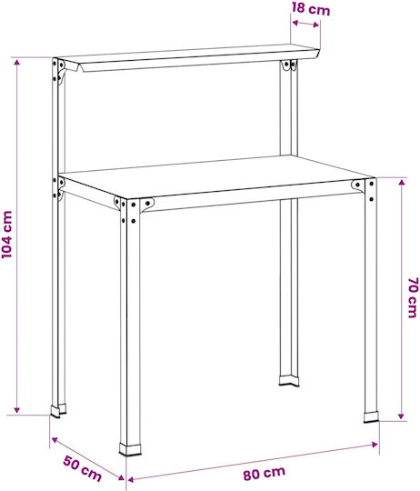 vidaXL Градинска Декорация 80x50x104 см 8014905