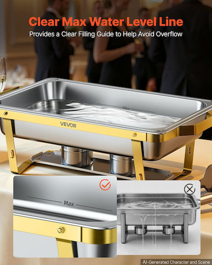 Vevor Bain-marie pentru servire 8,5 l