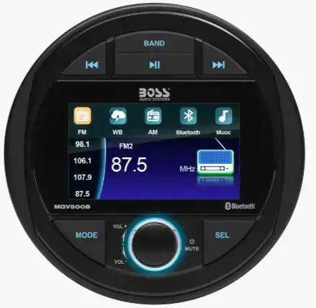 Boss Marine Mgv500b Multimedia Player 4x60 3'' Tft Οθόνη