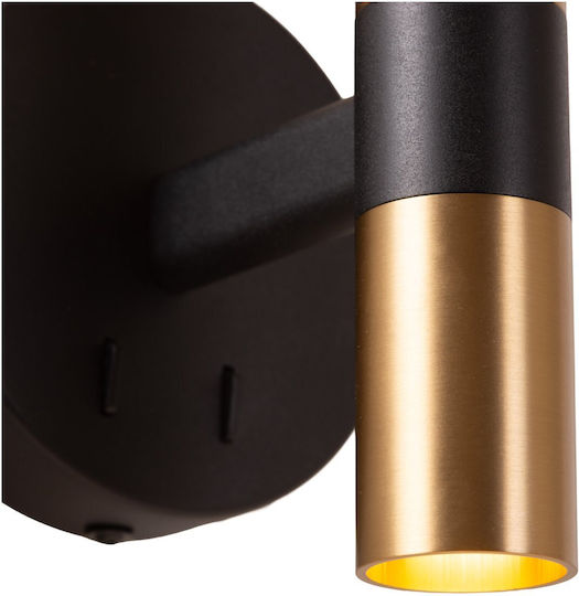Lucide 21241-02-62 Josiane Wall Light Matte Black Black Matte Honey Amber