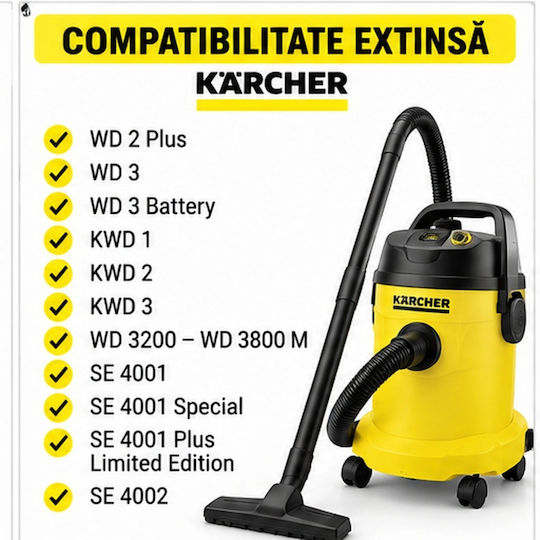 Торбички за Прахосмукачка 10 бр. Съвместими с Прахосмукачка Karcher