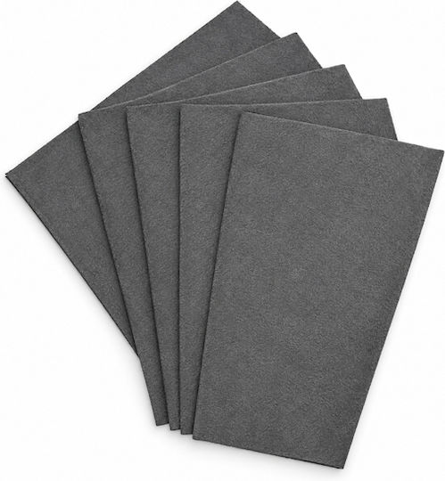 Set 5 Depox Magic Microfiber Cloths 38 × 29 Cm Gray