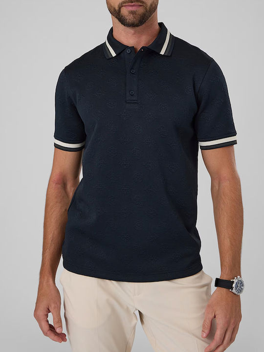 Guess Tricou Polo Cu Mânecă Scurtă Navy Blue