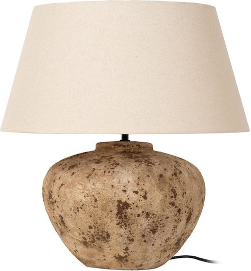 Lucide Lightning Table Lamp with Brown Shade and Base