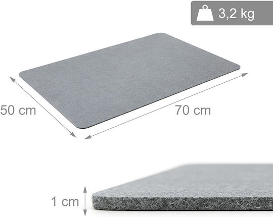 Relaxdays Αντιολισθητικό Πατάκι Μπάνιου 10051770_932 Gray 50x70εκ.