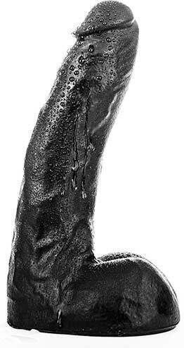 All Black Ρεαλιστικό Dildo με Βεντούζα Μαύρο