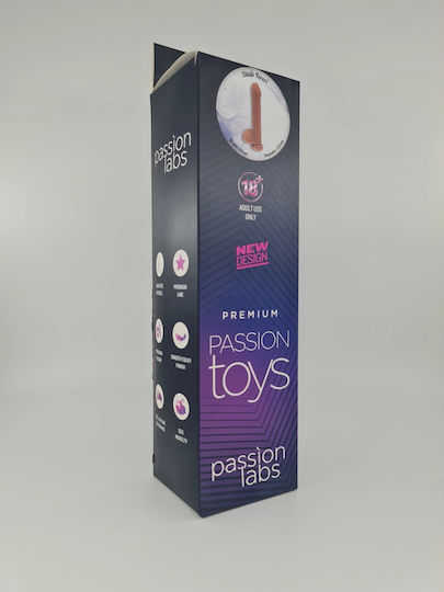 Passion Labs Realistic Dildo With Suction Cup Brown