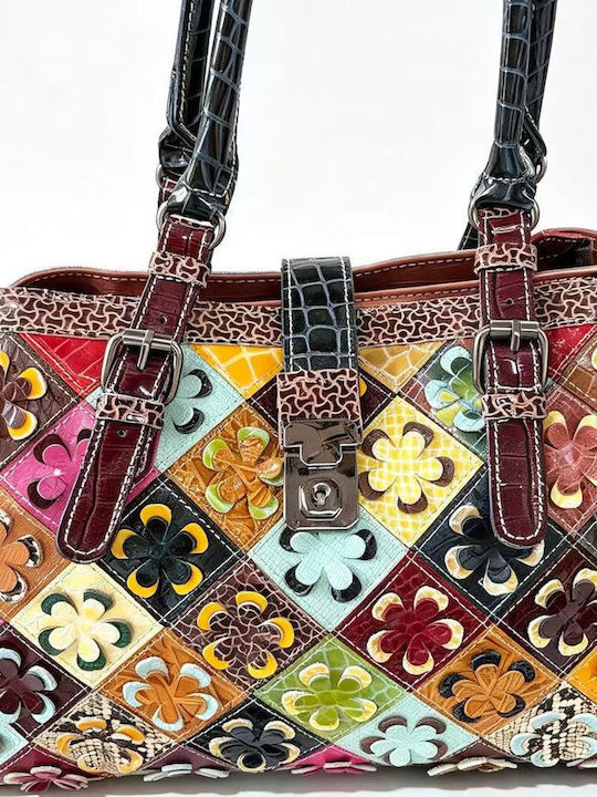 Multicolour Leather Women's Shoulder Bag