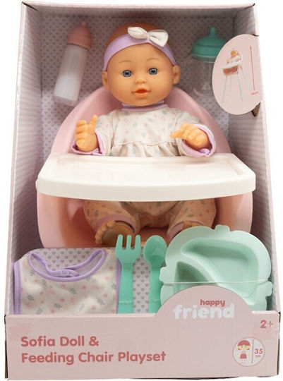 Happy Friend Sofia Puppe 35 cm im Hochstuhl 504246