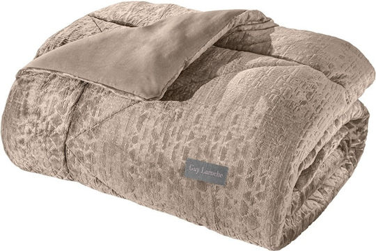 Guy Laroche Sherpa Comforter Set King Size 260x240 cm Surreal Natural 530 GSM