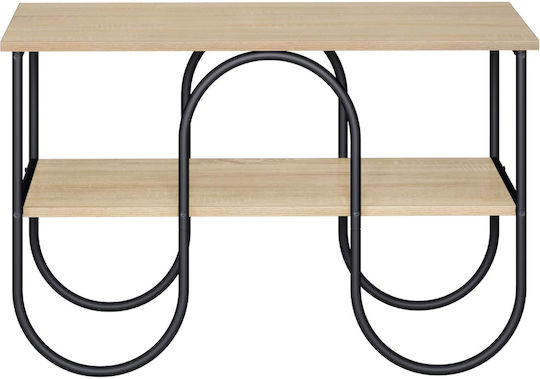 TV Stand in Metal & Sonoma Oak Wood L80xW40xH50cm
