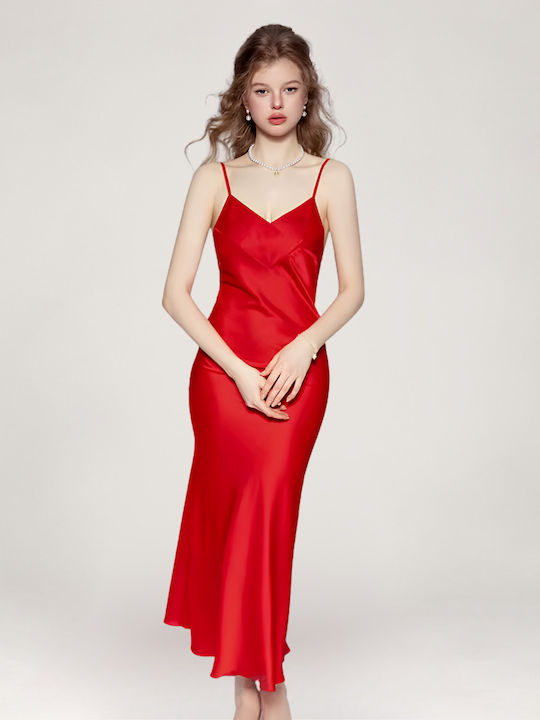 Chicret Winterliches Damen-Nachthemd Rot