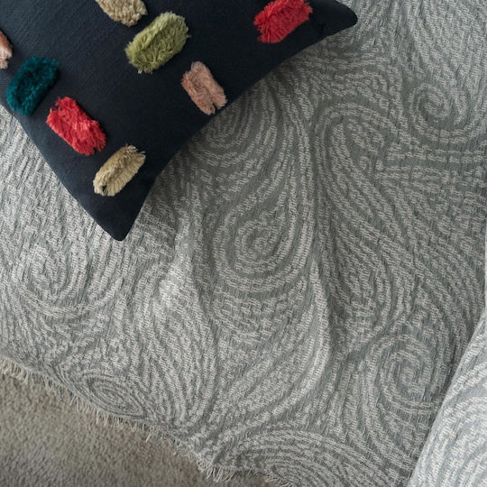 Gofis Home Rune Ριχτάρι Πολυθρόνας Chenille 180x180εκ. Opal Green