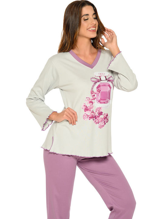 Clio Lingerie Winter Women's Ecru Pyjama Set