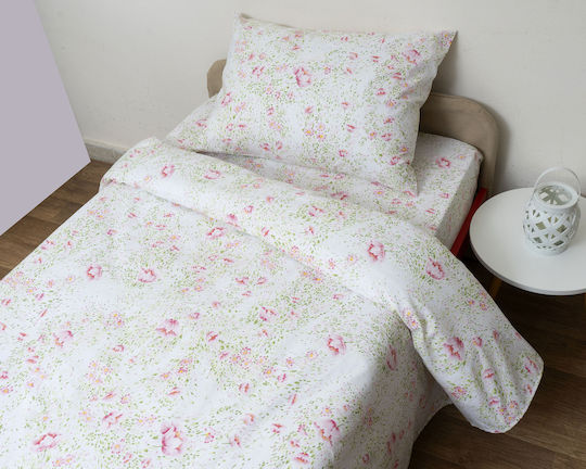 Anna Riska Single Bed Sheet Set 170x270 cm Pink (3 pcs)