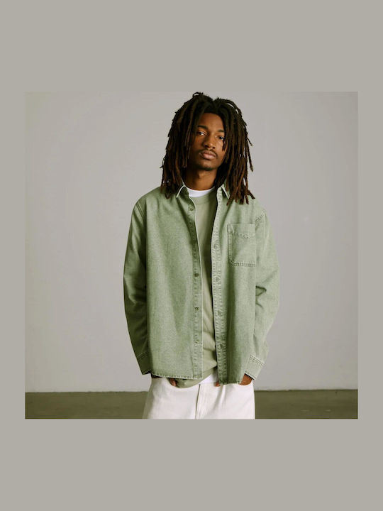 Carson Overdyed Denim Μακρυμάνικο Τζιν Πουκάμισο Olive