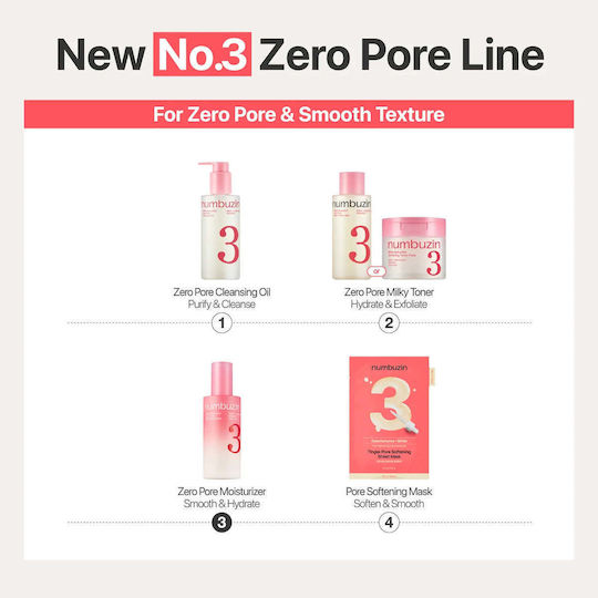 No.3 Bifida Bakuchiol Zero Pore Milky Moisturizer 24h Moisturizing Face Cream for Blemishes & Dark Spots with Retinol & Niacinamide 150ml