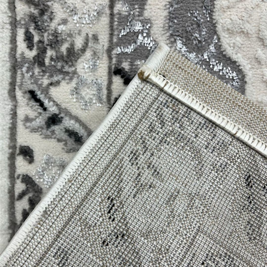 SpitiBazaar Set Modern de Covoare pentru Dormitor Gri și Negre 3 Bucăți