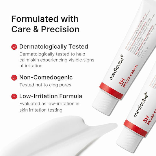 Hypochlorous 3H Relief Redness-Reducing Face Moisturizing Cream with Hyaluronic Acid & Aloe Vera 50ml