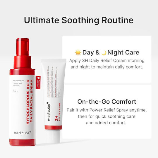 Hypochlorous 3H Relief Redness-Reducing Face Moisturizing Cream with Hyaluronic Acid & Aloe Vera 50ml