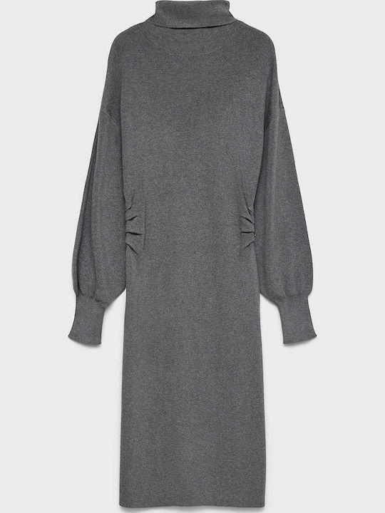 Миди рокля Medium Grey Melange
