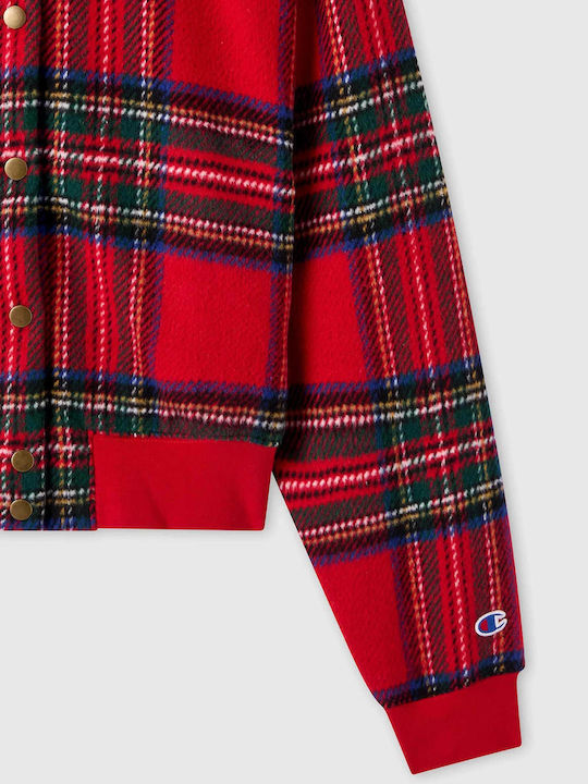 College Short Women's Bomber Jacket Red